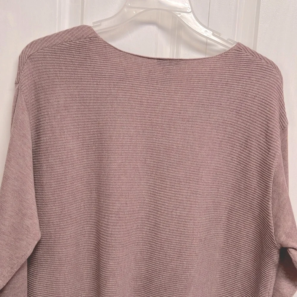 Ella Moss Lilac Purple V Neck Drop Shoulder Long Sleeve Sweater Size XXL